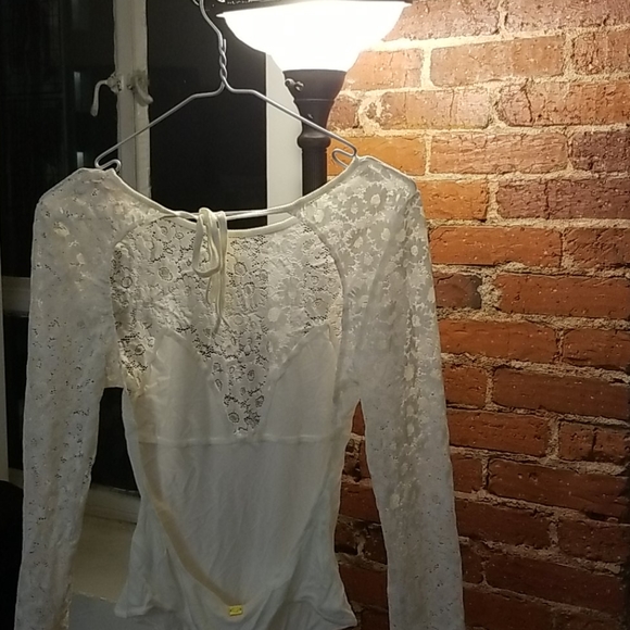 NWT For Love & Lemons Ivory Daisy Bodysuit L - Picture 4 of 4